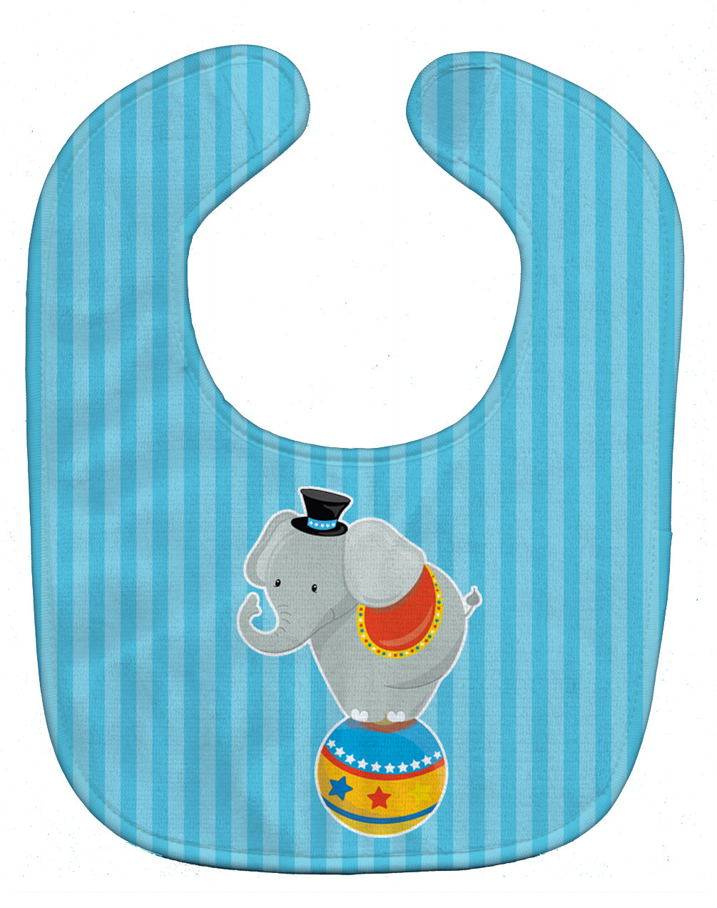 Circus Elephant Baby Bib Easy-Clean Baby Bib Baby Feeding Accessory Baby Mealtime Essential, 10 x 13, Multicolor