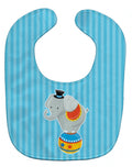 Circus Elephant Baby Bib Easy-Clean Baby Bib Baby Feeding Accessory Baby Mealtime Essential, 10 x 13, Multicolor