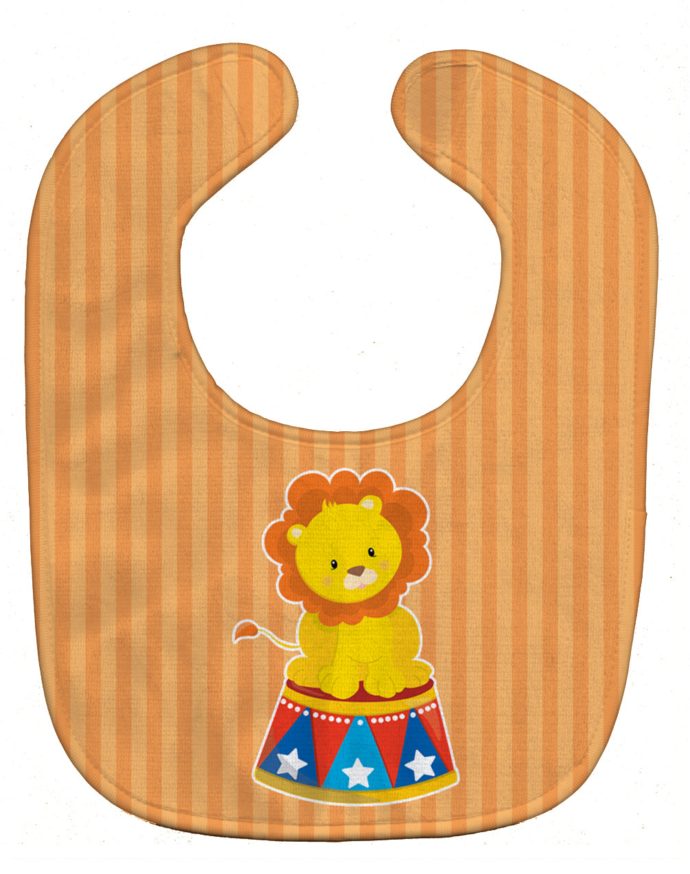 Circus Lion Baby Bib Easy-Clean Baby Bib Baby Feeding Accessory Baby Mealtime Essential, 10 x 13, Multicolor