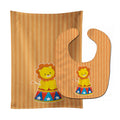 Circus Lion Baby Bib & Burp Cloth Easy-Clean Baby Bib Baby Feeding Accessory Baby Mealtime Essential