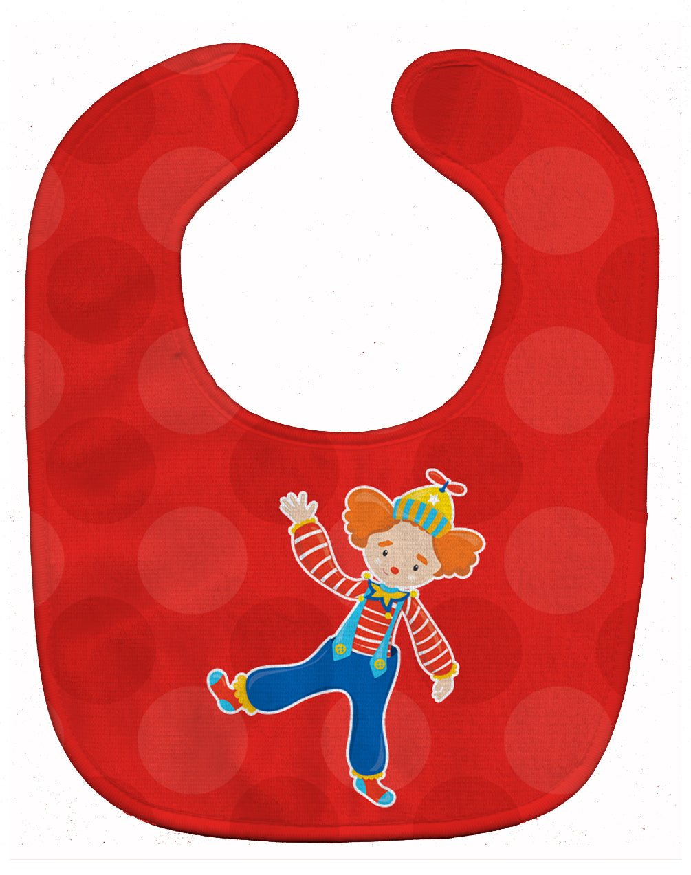 Circus Clown Baby Bib Easy-Clean Baby Bib Baby Feeding Accessory Baby Mealtime Essential, 10 x 13, Multicolor