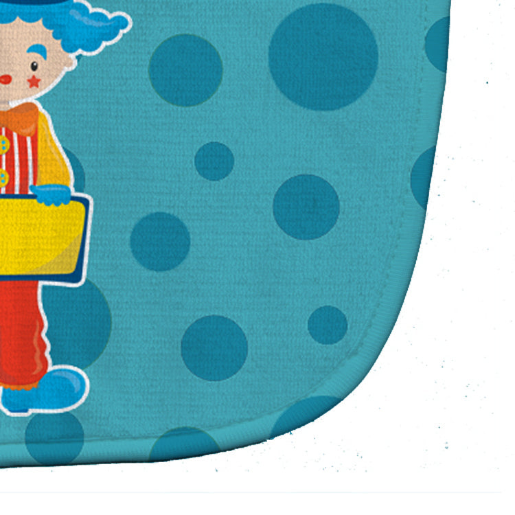 Circus Clown #2 Baby Bib Easy-Clean Baby Bib Baby Feeding Accessory Baby Mealtime Essential, 10 x 13, Multicolor