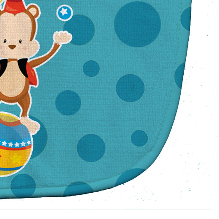 Circus Monkey Baby Bib Easy-Clean Baby Bib Baby Feeding Accessory Baby Mealtime Essential, 10 x 13, Multicolor