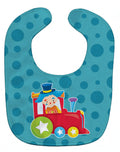 Circus Clown Train Baby Bib Easy-Clean Baby Bib Baby Feeding Accessory Baby Mealtime Essential, 10 x 13, Multicolor