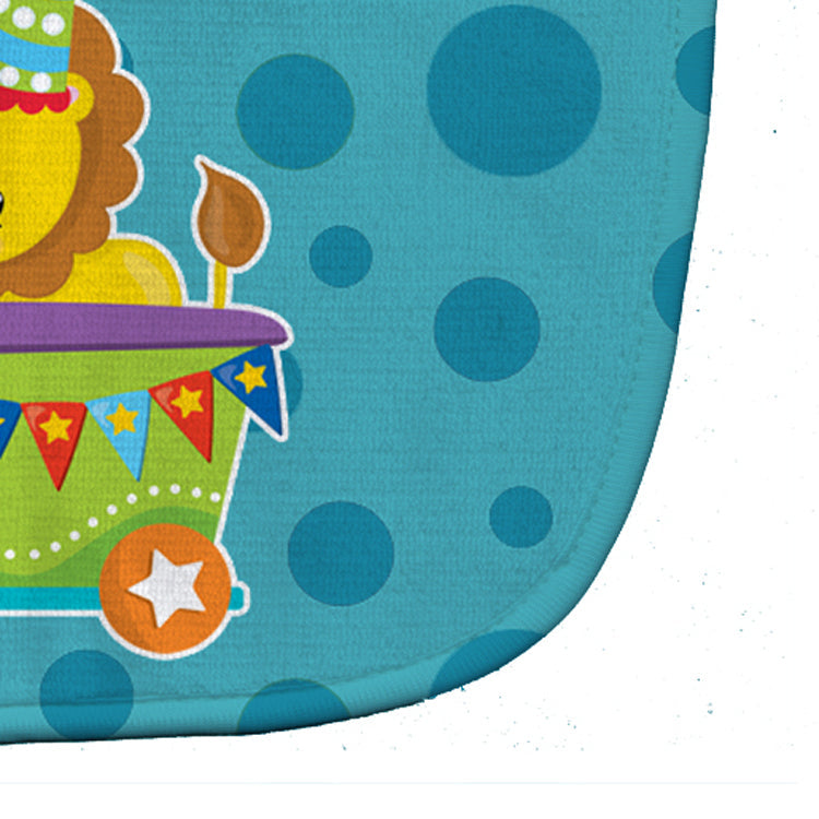 Circus Lion Train Car Baby Bib Easy-Clean Baby Bib Baby Feeding Accessory Baby Mealtime Essential, 10 x 13, Multicolor