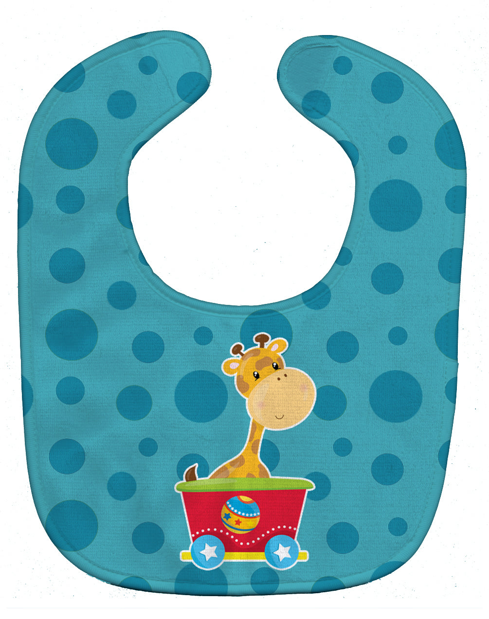 Circus Giraffe Train Car Baby Bib Easy-Clean Baby Bib Baby Feeding Accessory Baby Mealtime Essential, 10 x 13, Multicolor