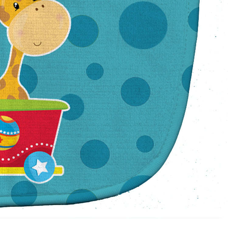 Circus Giraffe Train Car Baby Bib Easy-Clean Baby Bib Baby Feeding Accessory Baby Mealtime Essential, 10 x 13, Multicolor