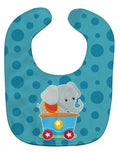 Circus Elephant Train Car Baby Bib Easy-Clean Baby Bib Baby Feeding Accessory Baby Mealtime Essential, 10 x 13, Multicolor