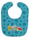 Circus Train Baby Bib Easy-Clean Baby Bib Baby Feeding Accessory Baby Mealtime Essential, 10 x 13, Multicolor