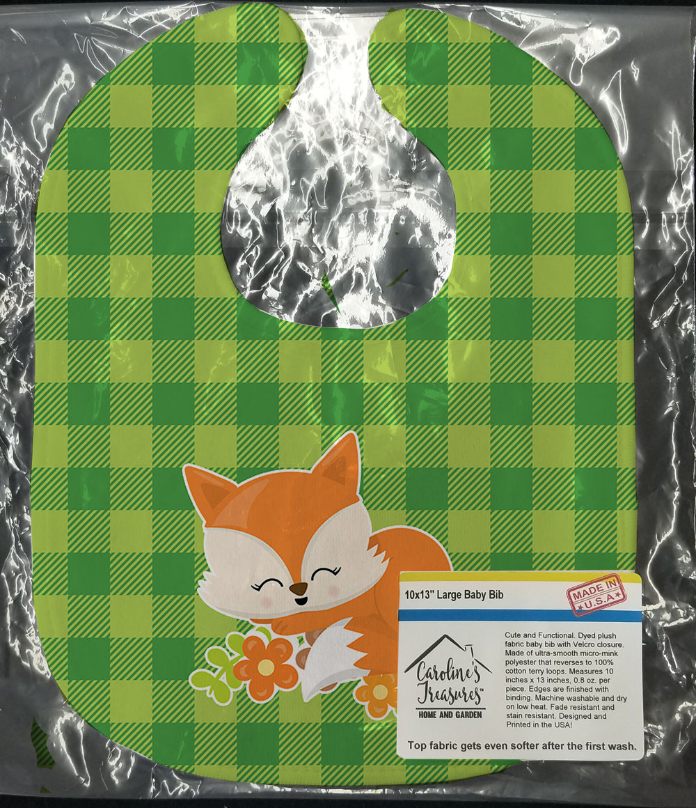 Foxie Fox Baby Bib Easy-Clean Baby Bib Baby Feeding Accessory Baby Mealtime Essential, 10 x 13, Multicolor