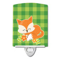 Foxie Fox Ceramic Night Light Compact, UL-Certified, Ideal for Bedroom, Bathroom, Nursery, Hallway, Kitchen, 6x4x3, Multicolor