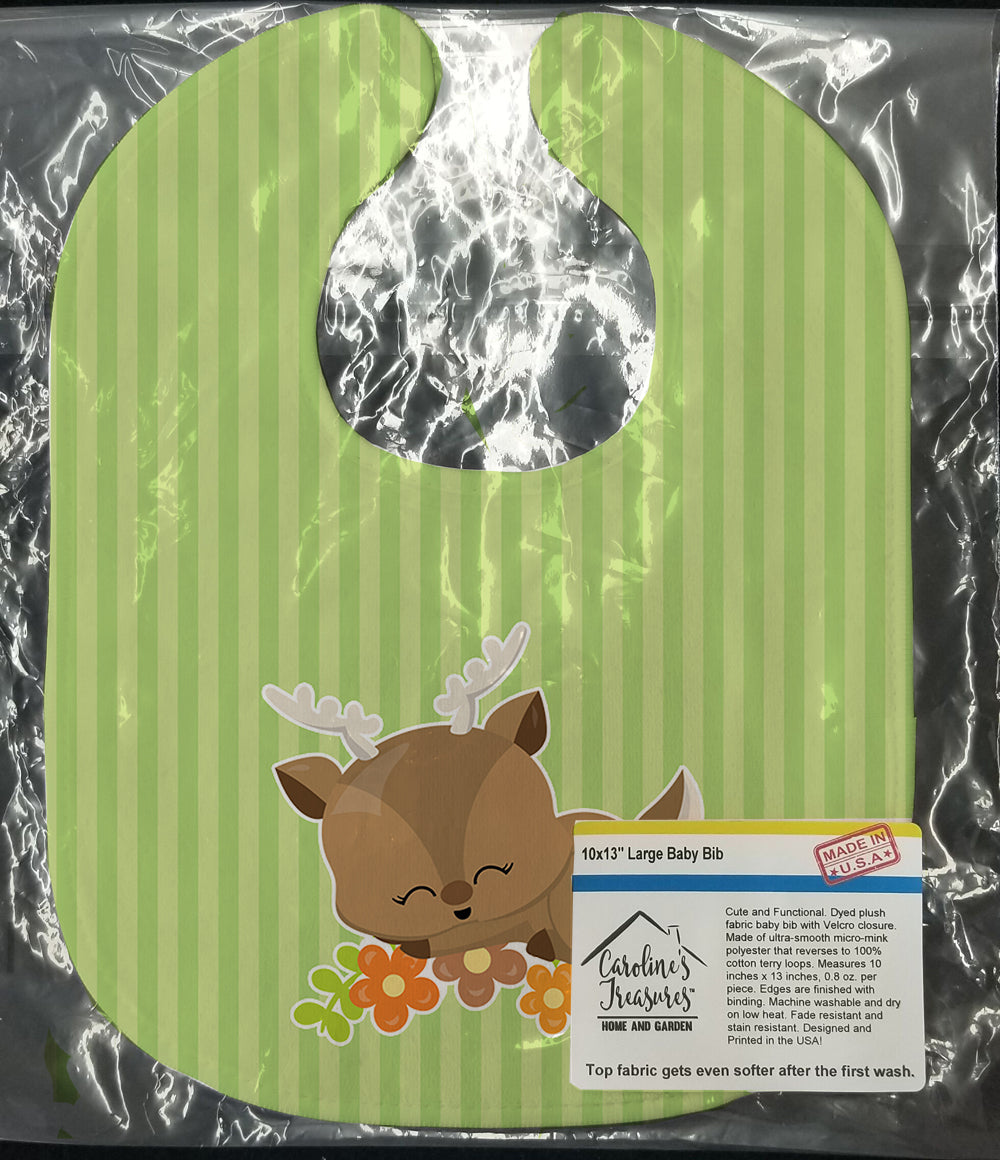 Deer #2 Baby Bib Easy-Clean Baby Bib Baby Feeding Accessory Baby Mealtime Essential, 10 x 13, Multicolor