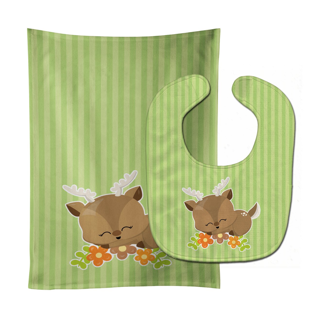 Deer #2 Baby Bib & Burp Cloth Easy-Clean Baby Bib Baby Feeding Accessory Baby Mealtime Essential