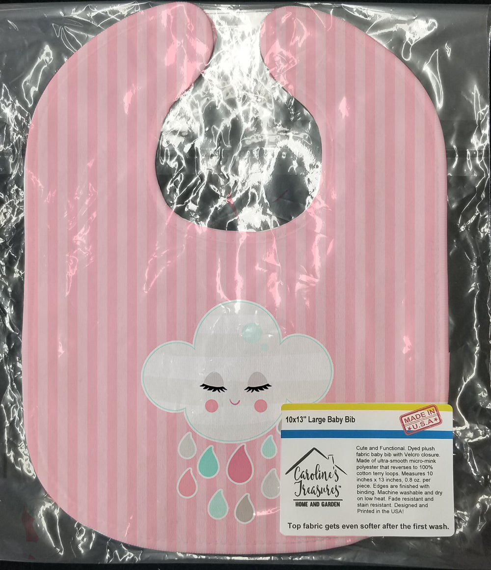 Rain Cloud Baby Bib Easy-Clean Baby Bib Baby Feeding Accessory Baby Mealtime Essential, 10 x 13, Multicolor