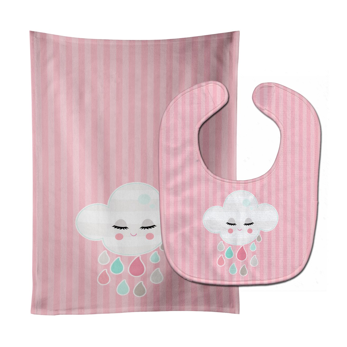 Rain Cloud Baby Bib & Burp Cloth Easy-Clean Baby Bib Baby Feeding Accessory Baby Mealtime Essential