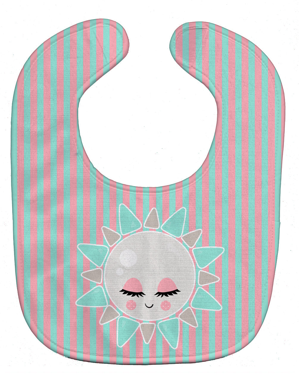 Sun Face Baby Bib Easy-Clean Baby Bib Baby Feeding Accessory Baby Mealtime Essential, 10 x 13, Multicolor
