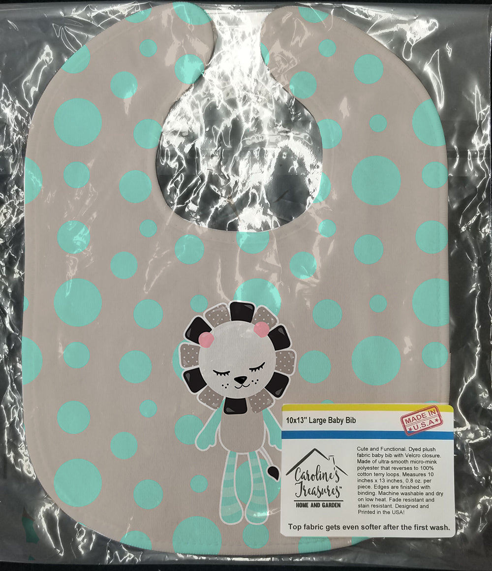 Lion Doll Baby Bib Easy-Clean Baby Bib Baby Feeding Accessory Baby Mealtime Essential, 10 x 13, Multicolor