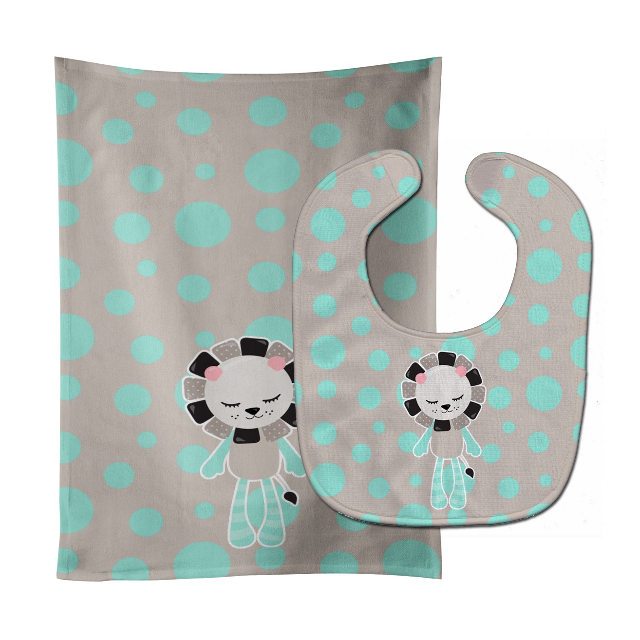 Lion Doll Baby Bib & Burp Cloth Easy-Clean Baby Bib Baby Feeding Accessory Baby Mealtime Essential