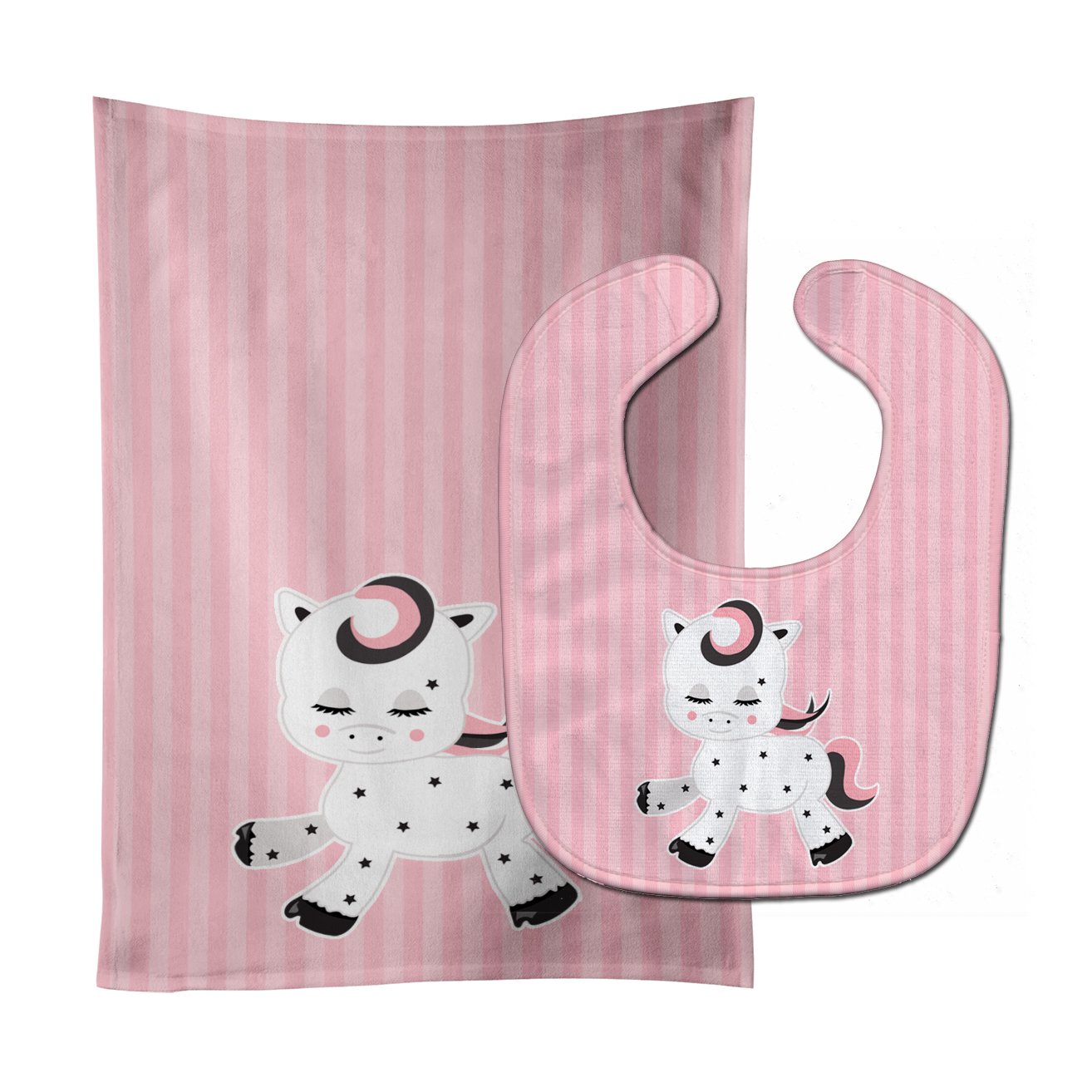 Horse Doll Baby Bib & Burp Cloth Easy-Clean Baby Bib Baby Feeding Accessory Baby Mealtime Essential