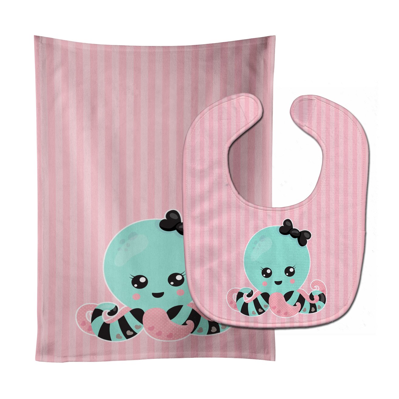 Octopus Doll Baby Bib & Burp Cloth Easy-Clean Baby Bib Baby Feeding Accessory Baby Mealtime Essential