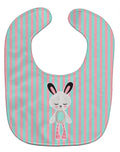 Bunny Rabbit Baby Bib Easy-Clean Baby Bib Baby Feeding Accessory Baby Mealtime Essential, 10 x 13, Multicolor
