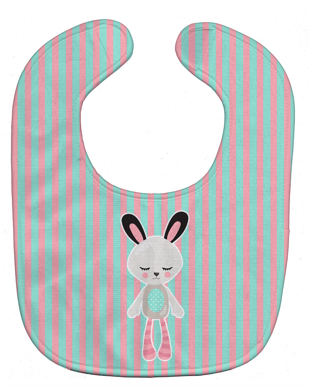 Bunny Rabbit Baby Bib Easy-Clean Baby Bib Baby Feeding Accessory Baby Mealtime Essential, 10 x 13, Multicolor