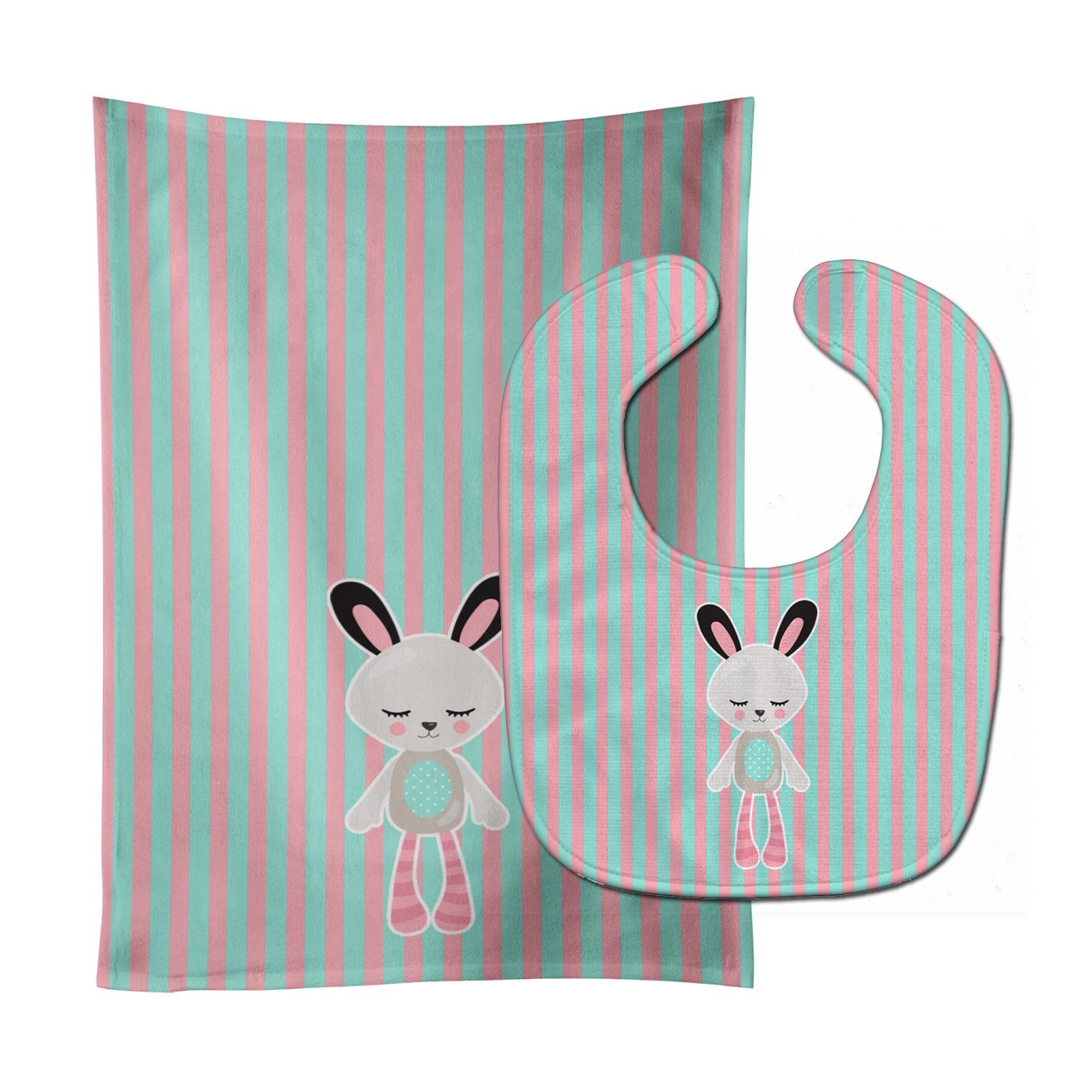 Bunny Rabbit Baby Bib & Burp Cloth Easy-Clean Baby Bib Baby Feeding Accessory Baby Mealtime Essential