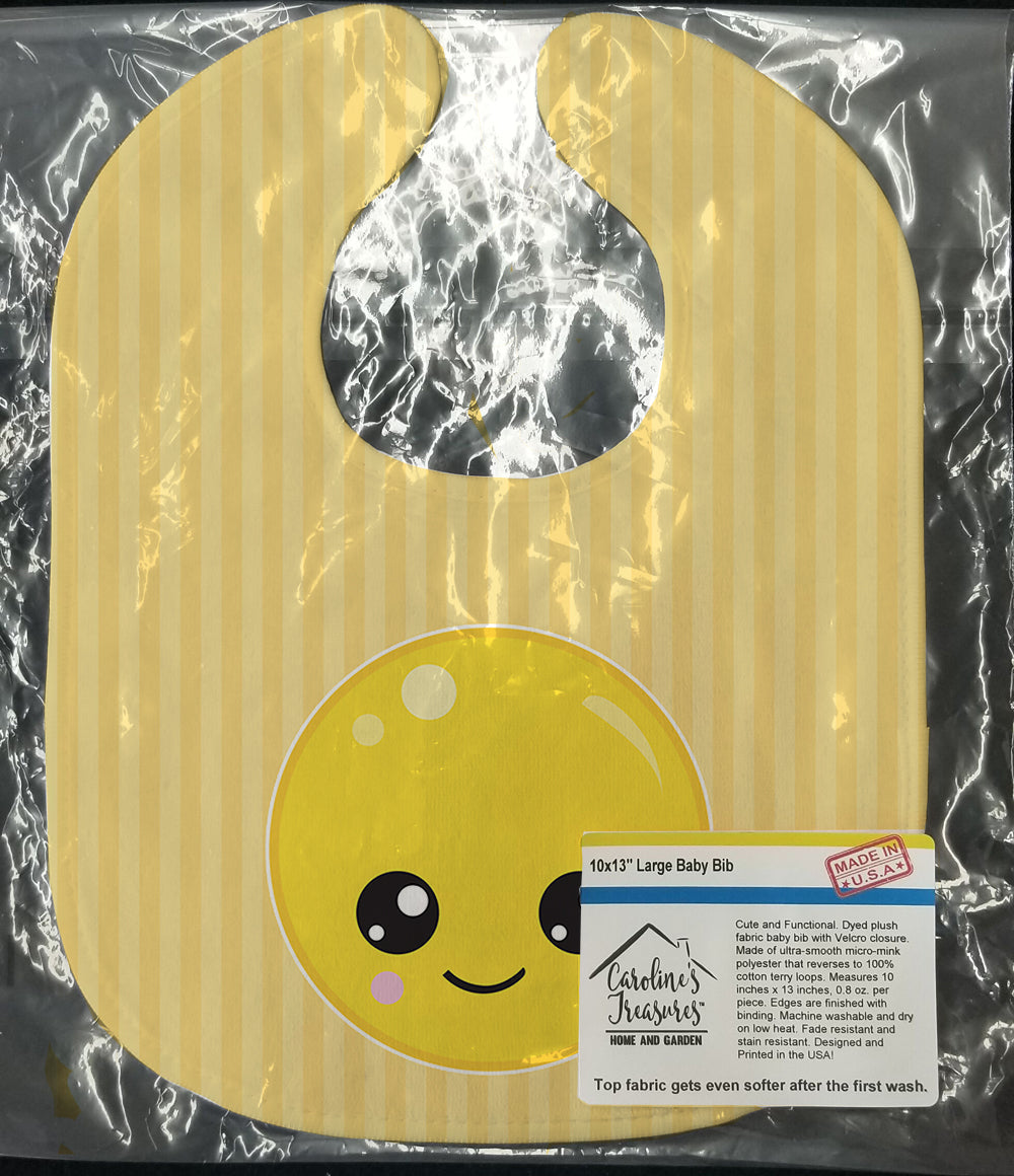 Smily Face Baby Bib Easy-Clean Baby Bib Baby Feeding Accessory Baby Mealtime Essential, 10 x 13, Multicolor