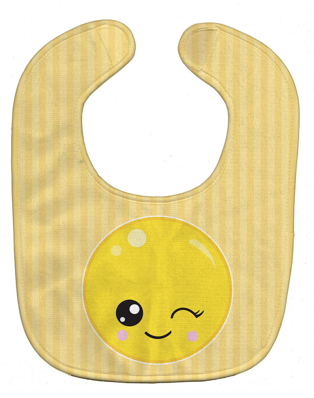 Winky Face Baby Bib Easy-Clean Baby Bib Baby Feeding Accessory Baby Mealtime Essential, 10 x 13, Multicolor