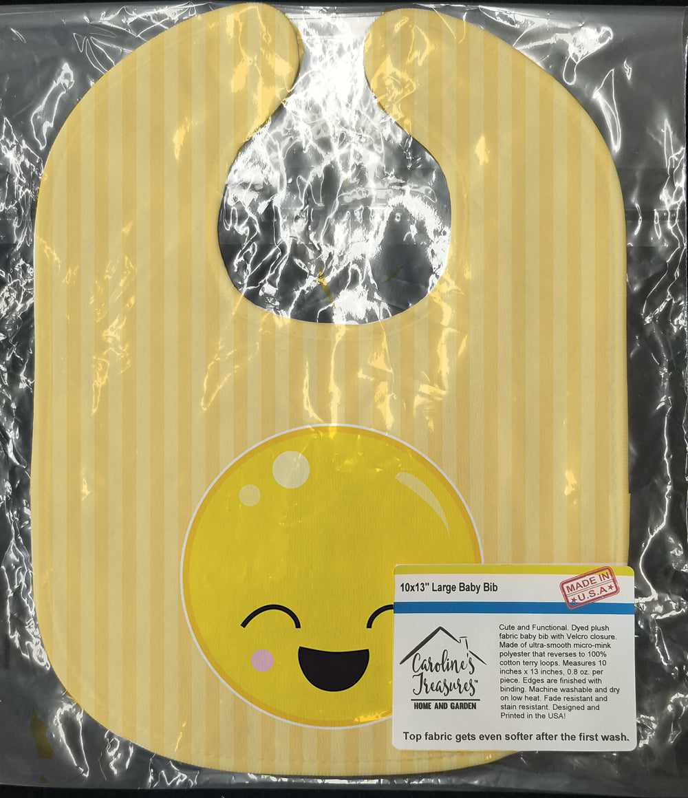 Laughy Face Baby Bib Easy-Clean Baby Bib Baby Feeding Accessory Baby Mealtime Essential, 10 x 13, Multicolor