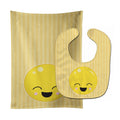 Laughy Face Baby Bib & Burp Cloth Easy-Clean Baby Bib Baby Feeding Accessory Baby Mealtime Essential