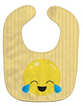 Crying Face #1 Baby Bib Easy-Clean Baby Bib Baby Feeding Accessory Baby Mealtime Essential, 10 x 13, Multicolor
