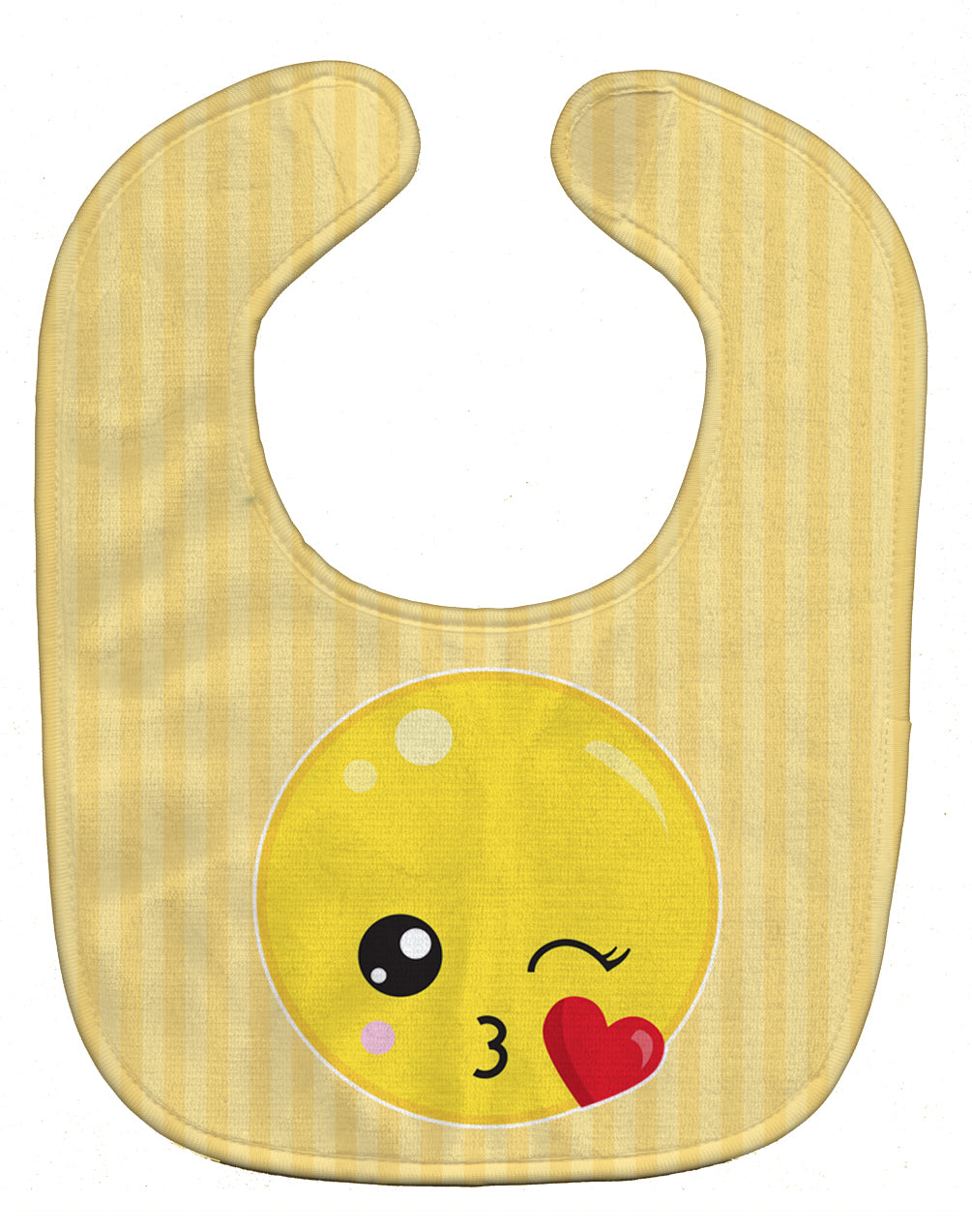 Kissy Face Baby Bib Easy-Clean Baby Bib Baby Feeding Accessory Baby Mealtime Essential, 10 x 13, Multicolor