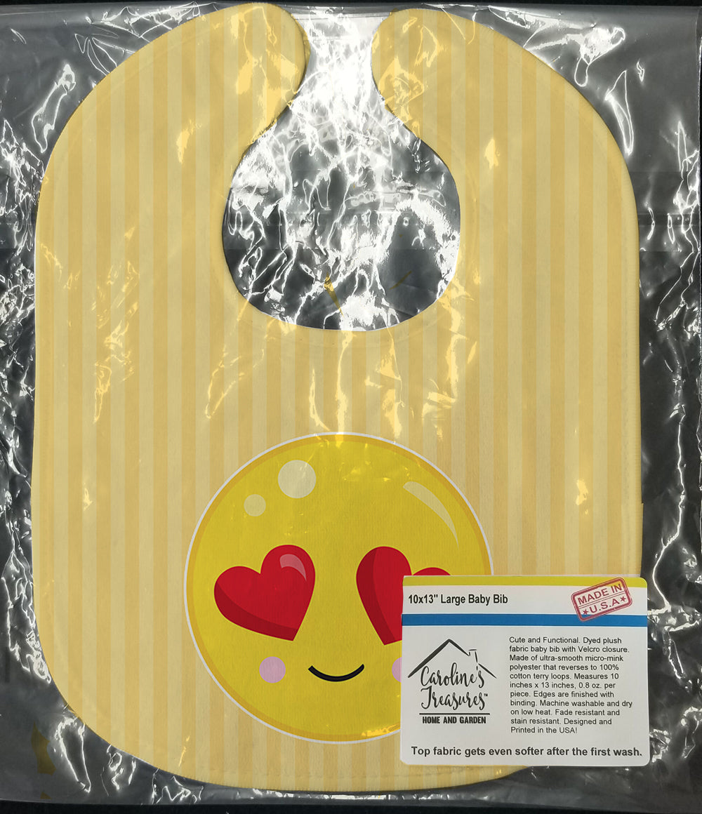 Lovey Face Baby Bib Easy-Clean Baby Bib Baby Feeding Accessory Baby Mealtime Essential, 10 x 13, Multicolor