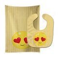 Lovey Face Baby Bib & Burp Cloth Easy-Clean Baby Bib Baby Feeding Accessory Baby Mealtime Essential