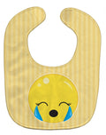 Crying Face #2 Baby Bib Easy-Clean Baby Bib Baby Feeding Accessory Baby Mealtime Essential, 10 x 13, Multicolor