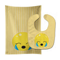 Crying Face #2 Baby Bib & Burp Cloth Easy-Clean Baby Bib Baby Feeding Accessory Baby Mealtime Essential