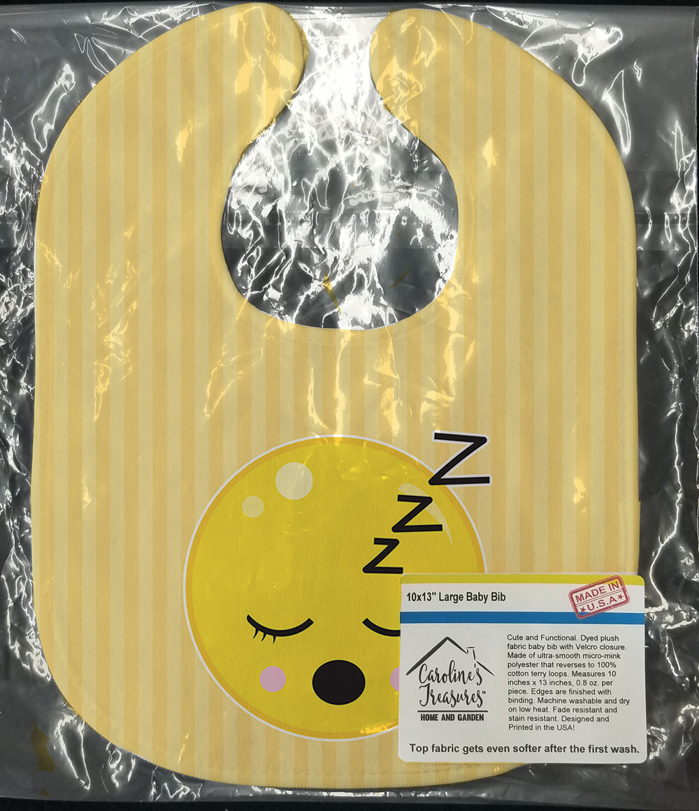 Sleeping Face Baby Bib Easy-Clean Baby Bib Baby Feeding Accessory Baby Mealtime Essential, 10 x 13, Multicolor