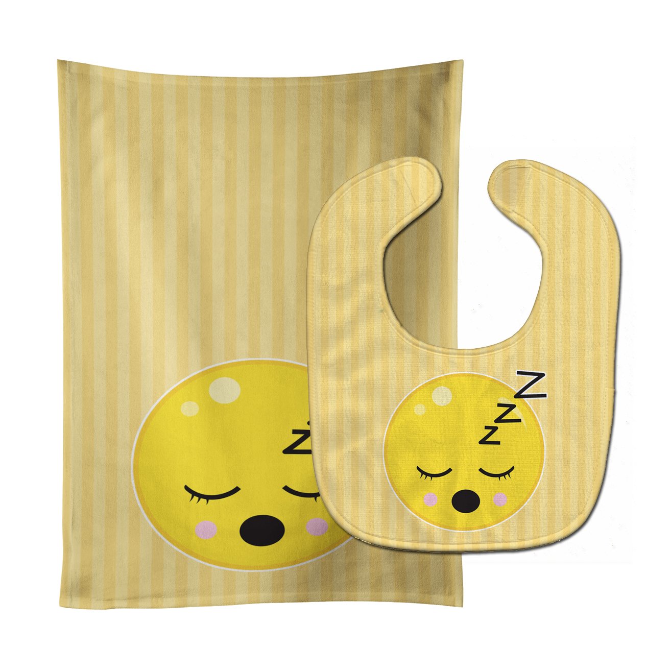 Sleeping Face Baby Bib & Burp Cloth Easy-Clean Baby Bib Baby Feeding Accessory Baby Mealtime Essential