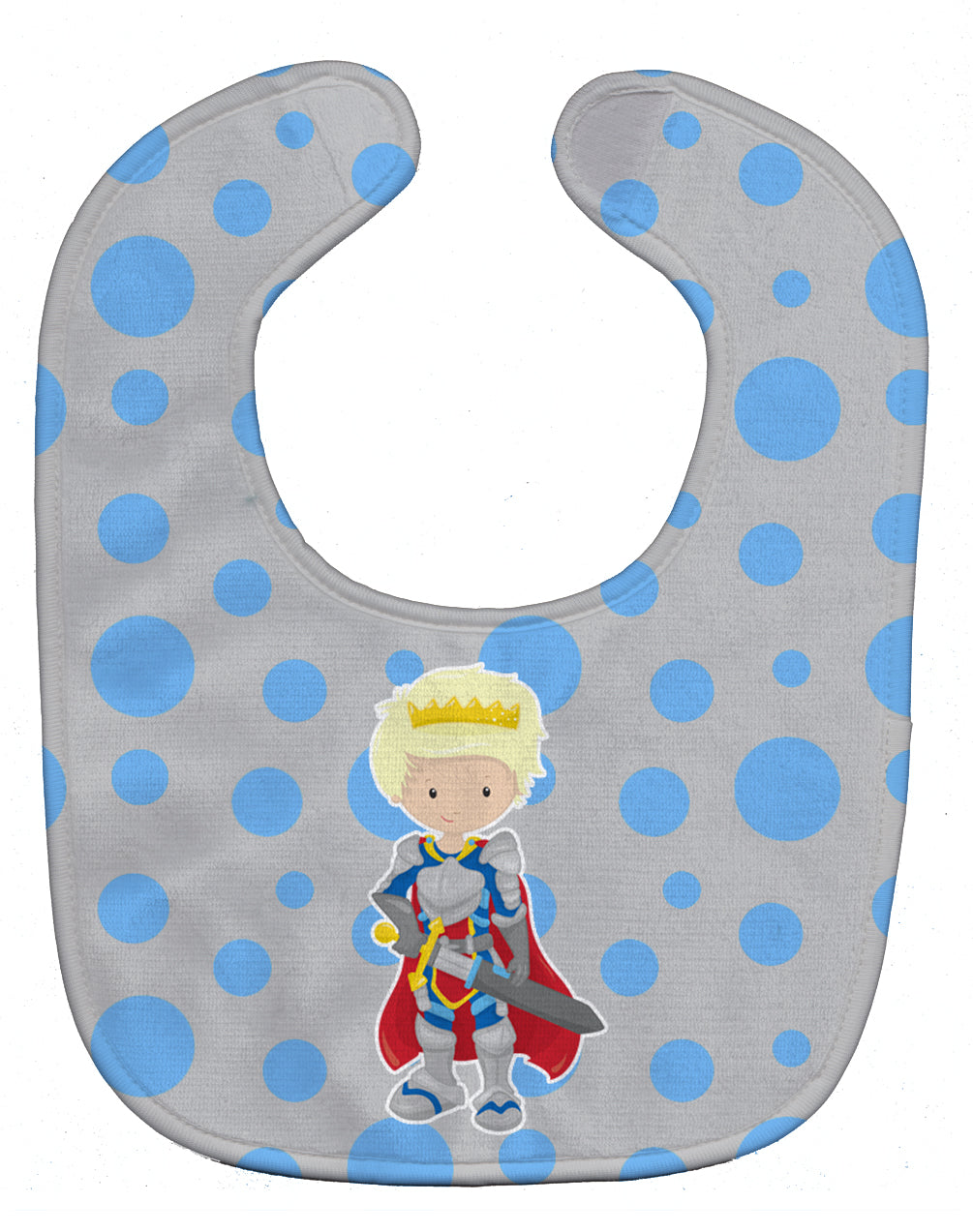 Blonde Boy Knight Baby Bib Easy-Clean Baby Bib Baby Feeding Accessory Baby Mealtime Essential, 10 x 13, Multicolor