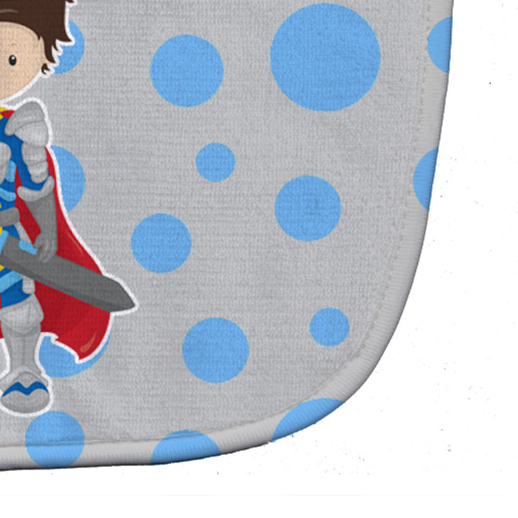 Brunette Boy Knight Baby Bib Easy-Clean Baby Bib Baby Feeding Accessory Baby Mealtime Essential, 10 x 13, Multicolor