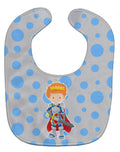 Ginger Boy Knight Baby Bib Easy-Clean Baby Bib Baby Feeding Accessory Baby Mealtime Essential, 10 x 13, Multicolor