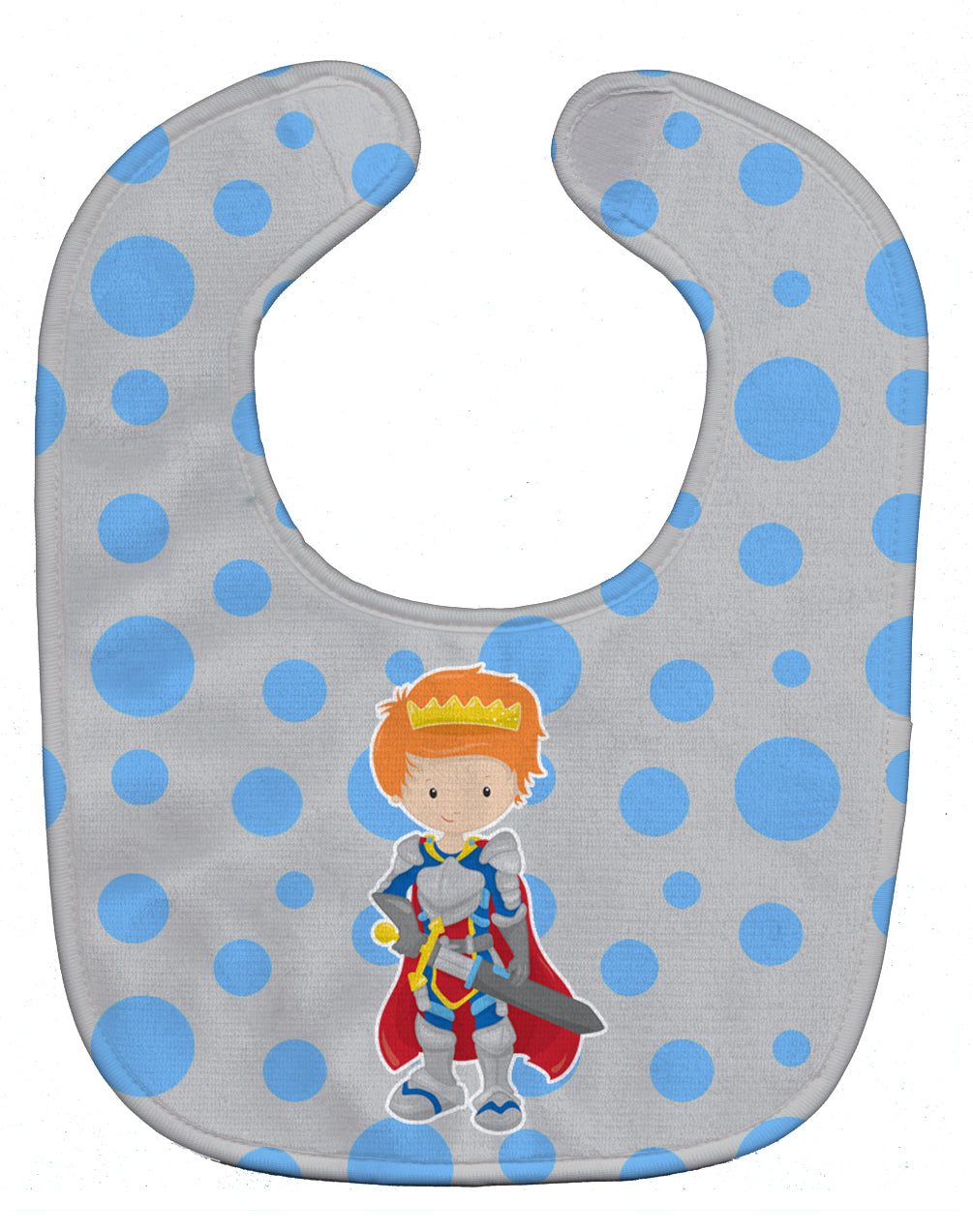 Ginger Boy Knight Baby Bib Easy-Clean Baby Bib Baby Feeding Accessory Baby Mealtime Essential, 10 x 13, Multicolor