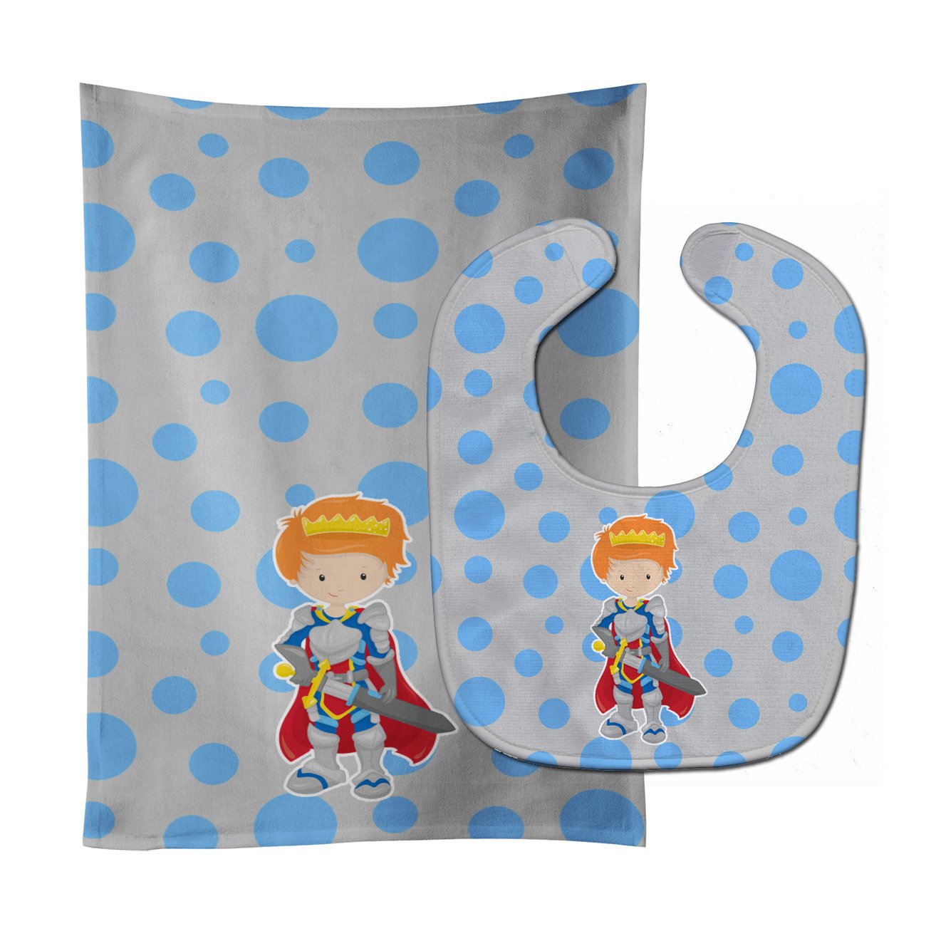 Ginger Boy Knight Baby Bib & Burp Cloth Easy-Clean Baby Bib Baby Feeding Accessory Baby Mealtime Essential