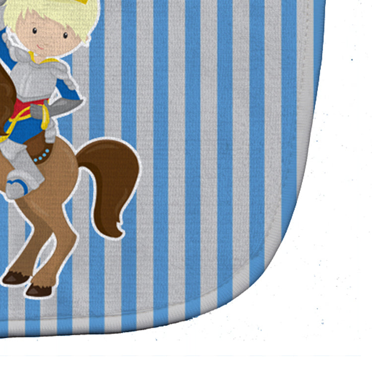 Blonde Boy Knight on Horse Baby Bib Easy-Clean Baby Bib Baby Feeding Accessory Baby Mealtime Essential, 10 x 13, Multicolor