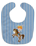 Ginger Boy Knight on Horse Baby Bib Easy-Clean Baby Bib Baby Feeding Accessory Baby Mealtime Essential, 10 x 13, Multicolor