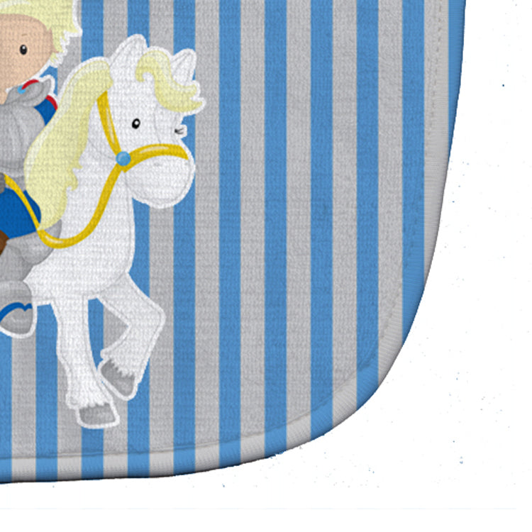 Blonde Boy Prince on Horse #2 Baby Bib Easy-Clean Baby Bib Baby Feeding Accessory Baby Mealtime Essential, 10 x 13, Multicolor