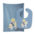 Blonde Boy Prince on Horse #2 Baby Bib & Burp Cloth Easy-Clean Baby Bib Baby Feeding Accessory Baby Mealtime Essential