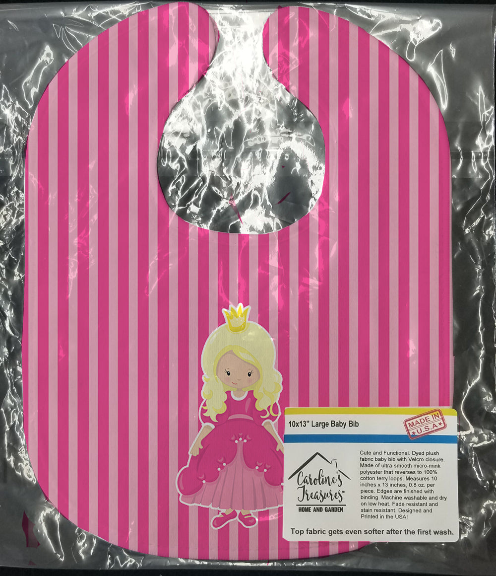 Blonde Girl Princess Belinda Baby Bib Easy-Clean Baby Bib Baby Feeding Accessory Baby Mealtime Essential, 10 x 13, Multicolor