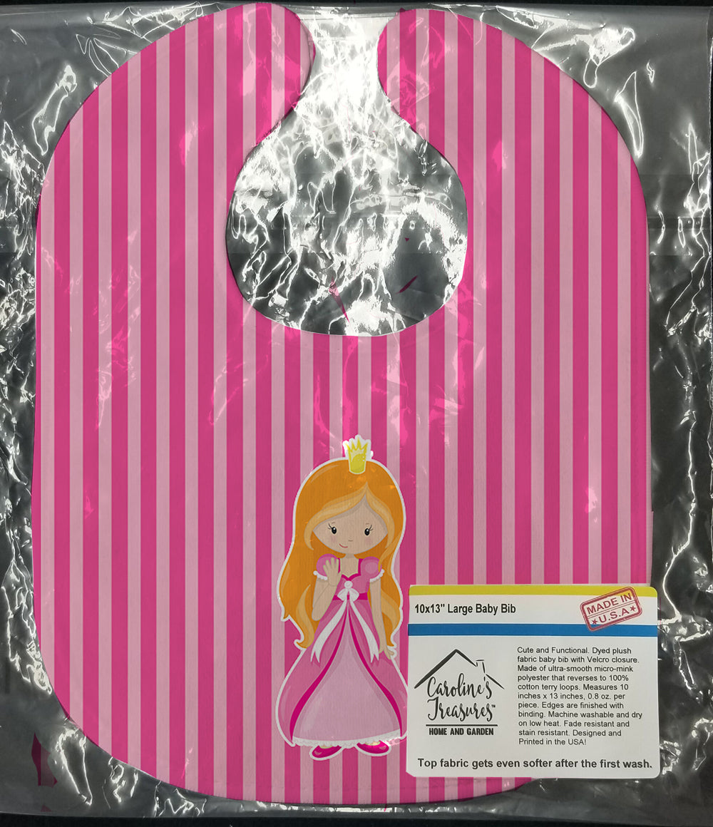 Ginger Girl Princess Baby Bib Easy-Clean Baby Bib Baby Feeding Accessory Baby Mealtime Essential, 10 x 13, Multicolor